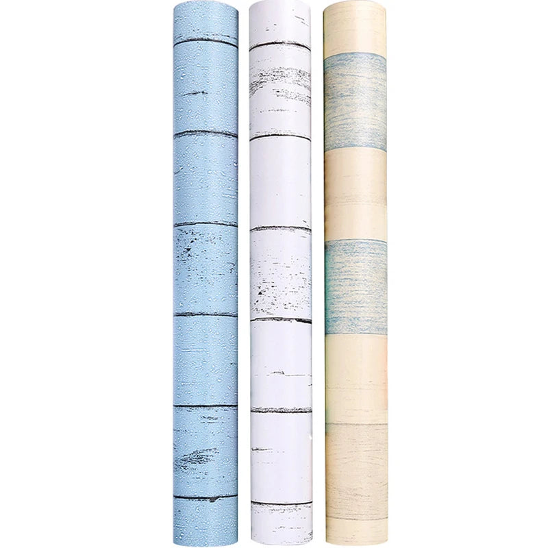 Waterproof Wood Vinyl Wallpaper Self Adhesive Wallpapers Doors Qme