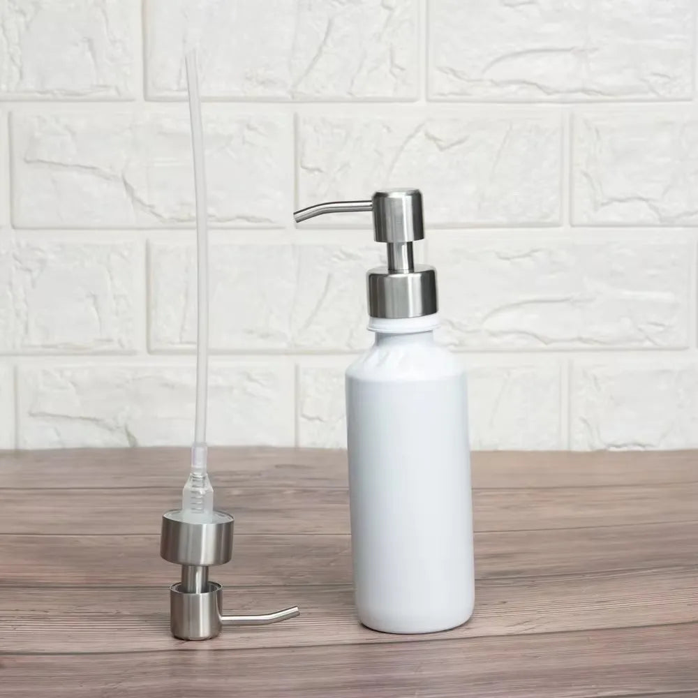 304 Stainless Steel Hand Liquid Soap Pump Dispenser Head Nozzle Qme