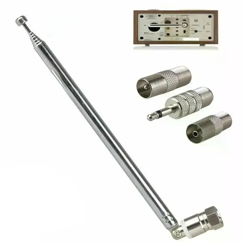 FM Radio Antenna Rod Adapter AV Stereo Receiver Amplifier Signal Qme