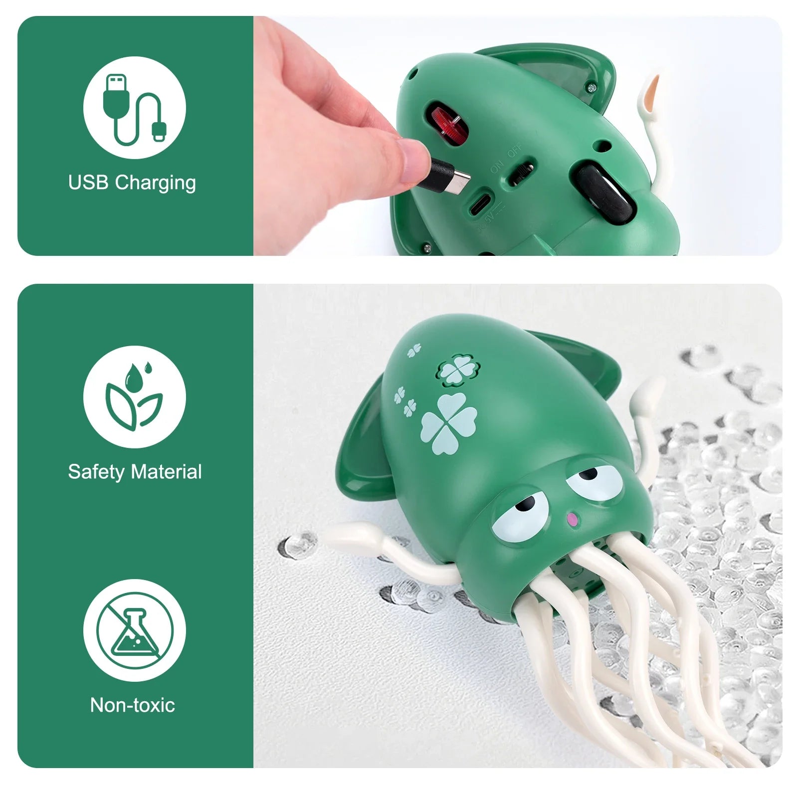 Electric Dancing Squid Toy Crawling Dancing Swinging Octopus Kid Electronic Pet Toddler Toy Birthday Gift With LED Lights &Music Qme