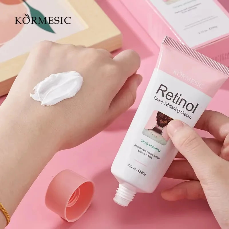Retinol Whitening Cream Private Parts Underarm Bleaching Neck Lift Firm Butt Knee Brighten Inner Thigh Dark Remove Melanin 60g Qme