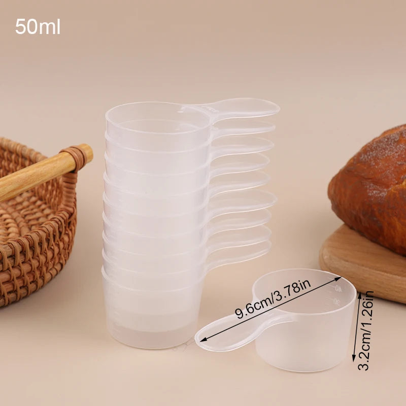 15 25 30 Transparent Plastic Milk Powder Spoon ML Graduated Kitchen Qme 25g 50ml