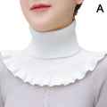Warm Knitted Fake Collar Woolen Women Turtleneck Knitted False Fake Collar Detachable Neck Scarf Thicken Windproof Fake Collars Qme A