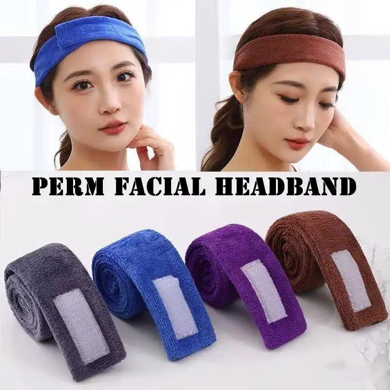 Perm Hair Headband Make Up Wrap Head Cloth Band Adjustable Towel Qme
