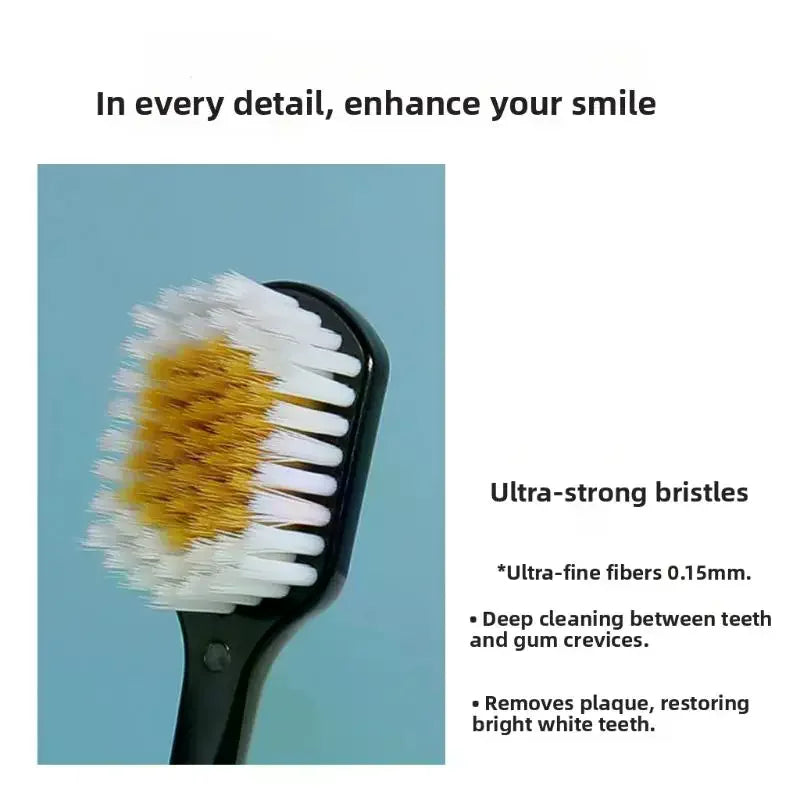 Soft Bristle Wide Head Toothbrushes Anti-slip Ergonomic Handle Home Qme