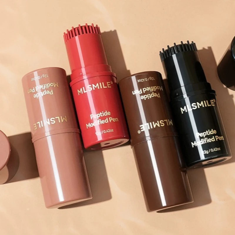 Temporary Hair Color Brush 4 Colors Root Touch Up Waterproof & Non-Sticky Instant Gray Coverage Hair Makeup Tool for Men & Women Qme