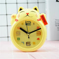 Cute Lucky Cat Alarm Clock Silent Non Ticking Movement Large Readable Numbers Perfect For Kids Bedroom Home Study Desk Decor Qme B