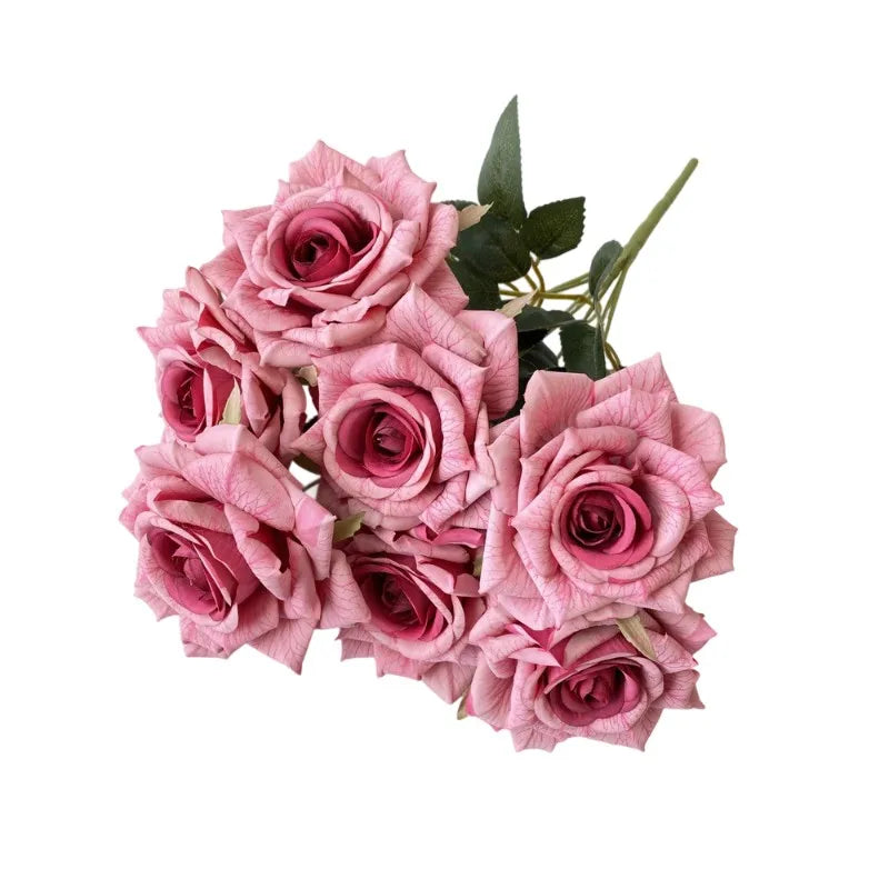 41CM Silk Screen Rose Artificial Flower Wedding Living Room Decoration Road Guide Bouquet, Artificial Flower Qme style 6