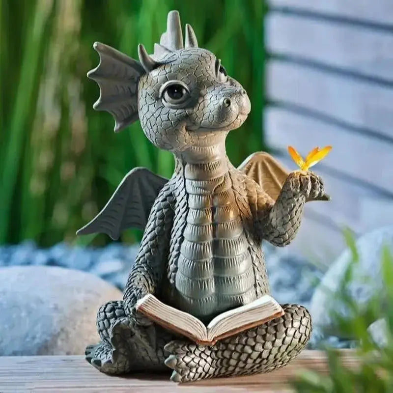 Dragon Shape Sculptures Resin Giants Lawn Sculpture Gothic Fantasy Qme C