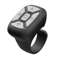 Finger Bluetooth Remote Control Ring for Phone Page Flipping Video Recording Shooting Selfie Cellphone Camera Remote Controller Qme black