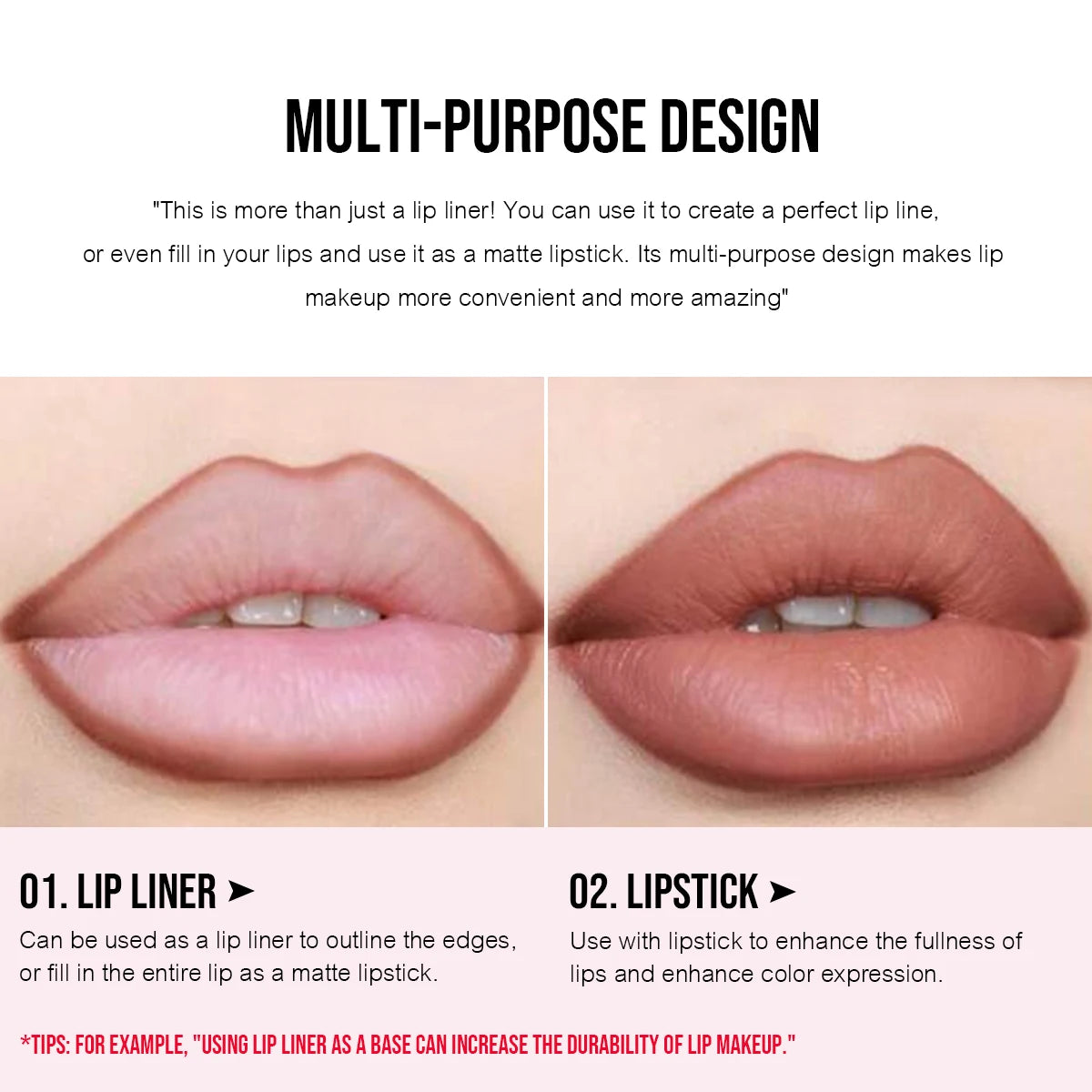 24-Color Matte Lip Liner Long-lasting Natural Effect Pencil All Skin Qme