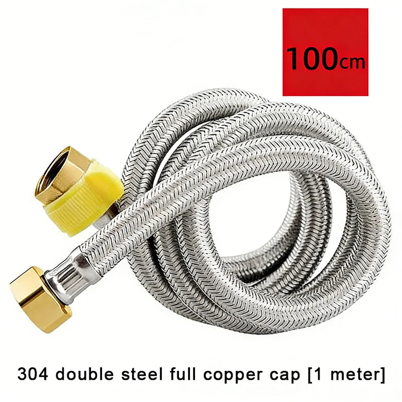Stainless Steel Braided Tubing High-Pressure Thickened Hot And Cold Water Inlet Pipe Qme A7