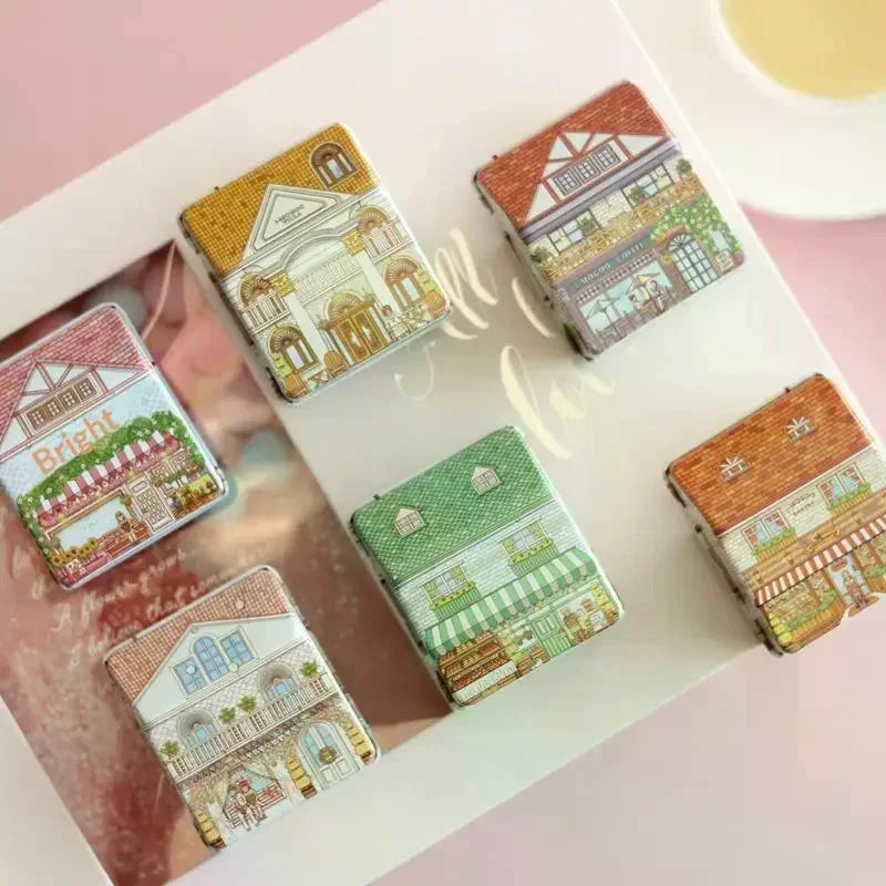 Multi-purpose Organizer Vintage European House-shaped Metal Storage Qme