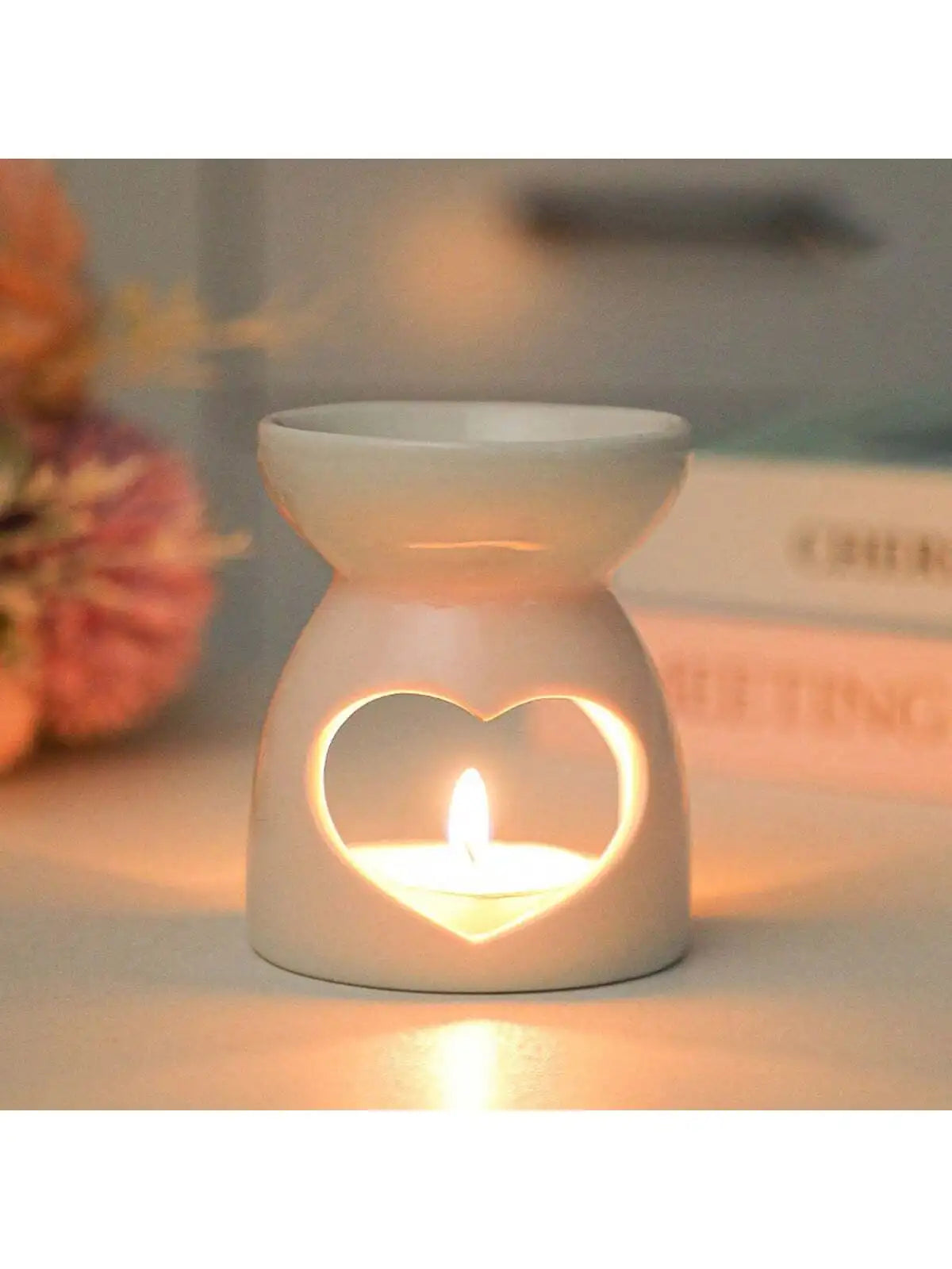 Delicate Mini Ceramic Hollow Floral Heart Moon Star Shaped Qme heart