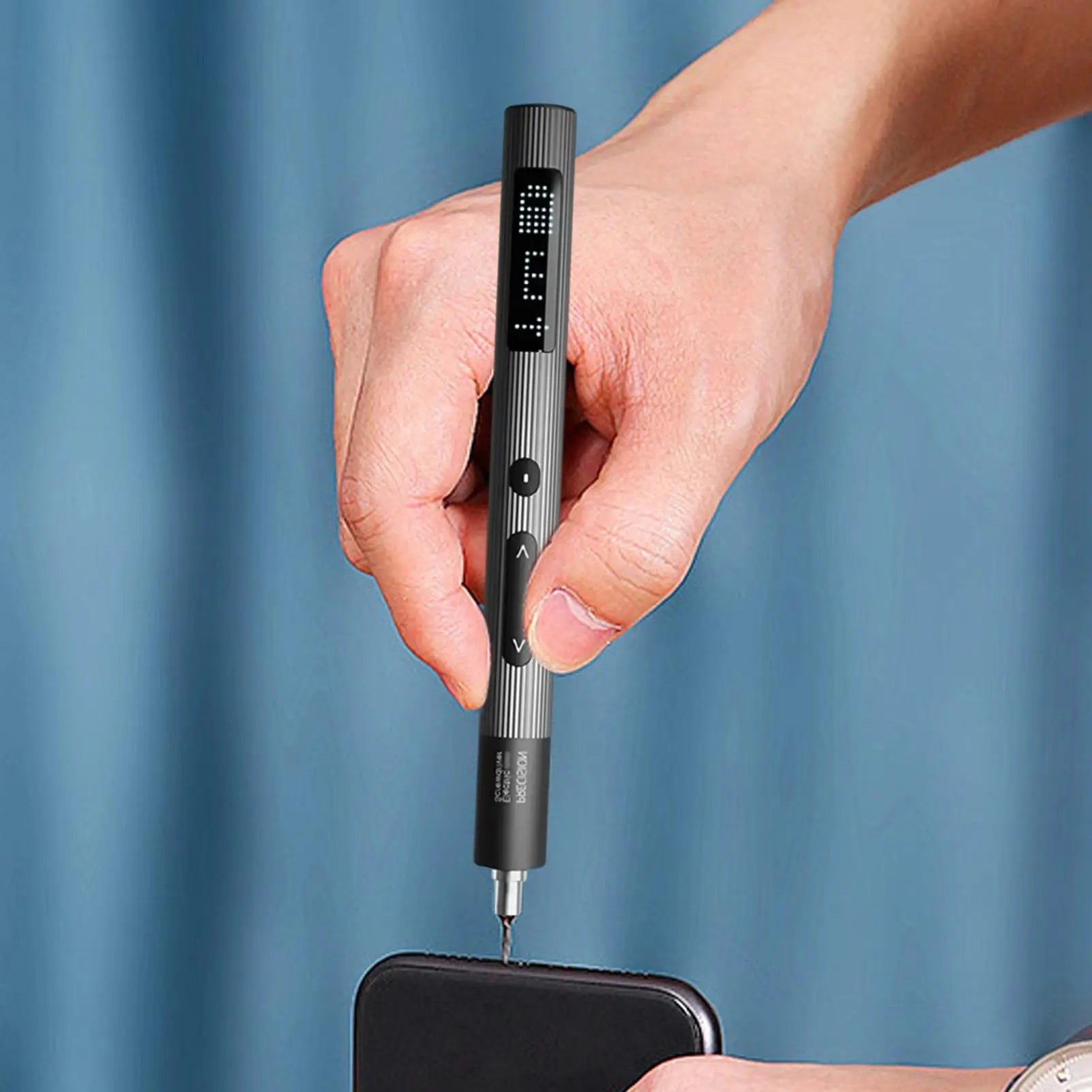 Electric Screwdriver 1 Mini Tool 3 Torque Settings LED Light Laptop Qme