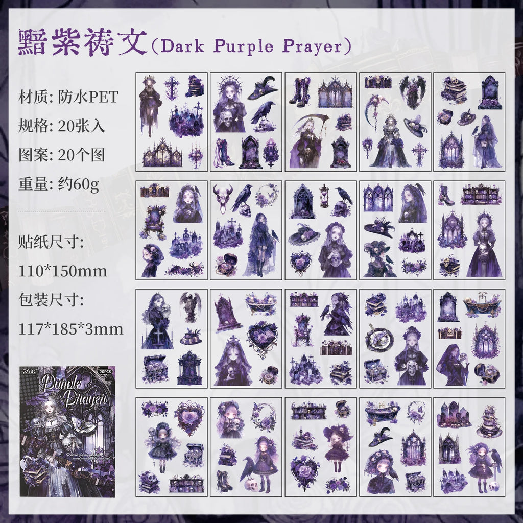 Gothic vampire 20/80 sheets Decorative Sticker Book Laptop Journal Photocard Stickers Kids Gift School Stationery Qme A