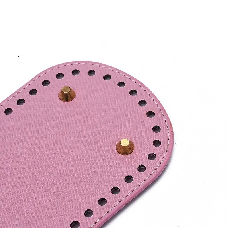 1pc DIY Bag Bottom Oval Long Bag Cushion Pad PU Leather Knitting Bag Handmade Bottom for Crochet Bag Accessories Qme