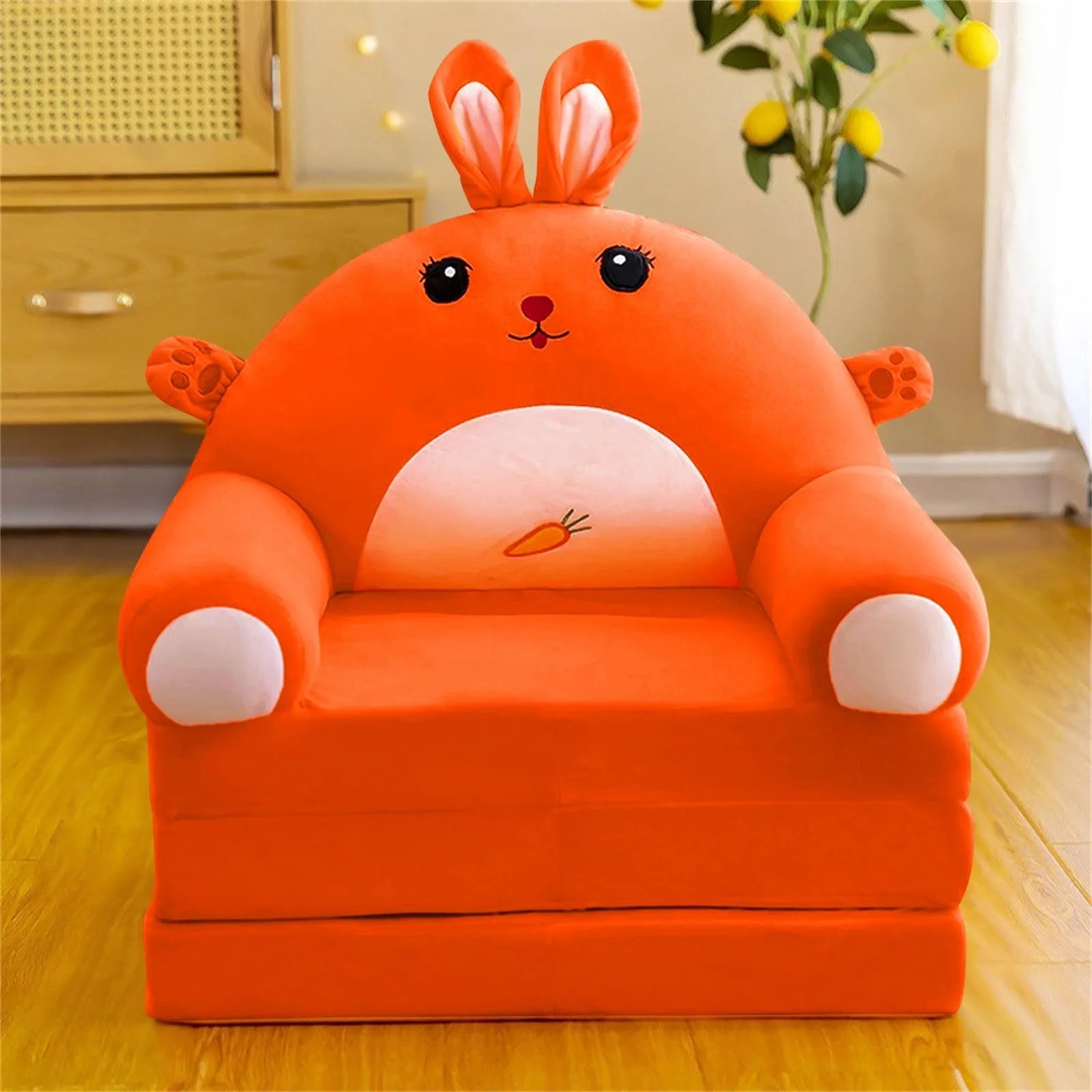 Children Sofa Cute Cartoon Massage Seat Cover Cartoon Lazy Sofa Flip Open Sofa Case Without Inner PP Cotton (Only Sofa Covers) Qme D