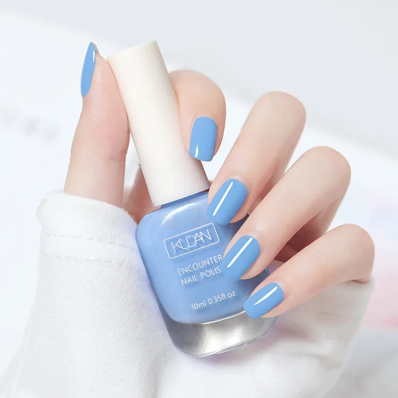 10ml Water-based Nail Polish Long Lasting Tearable Quick Dry No Bake Semi-permanent Varnish DIY Fashion Manicure 40 Color Qme 34