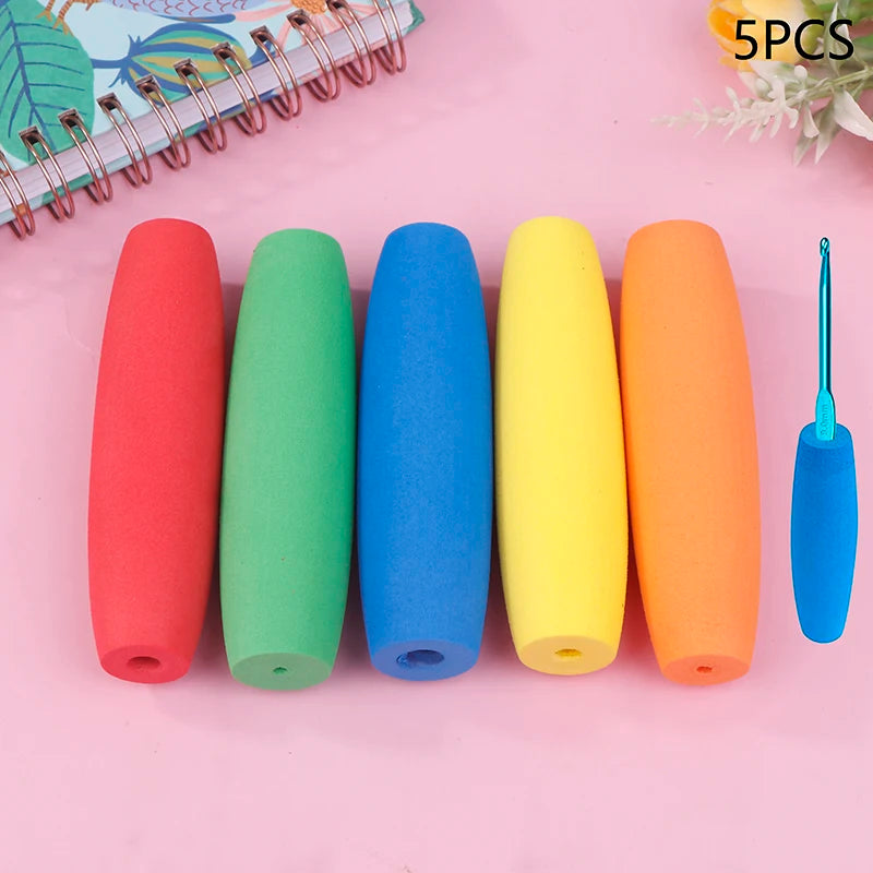 5PCS Ergonomic Crochet Handle Set Comfortable Handle For Crochet Hooks Multi-size Crochet Hook Accessories For 2mm-8mm Hooks Qme