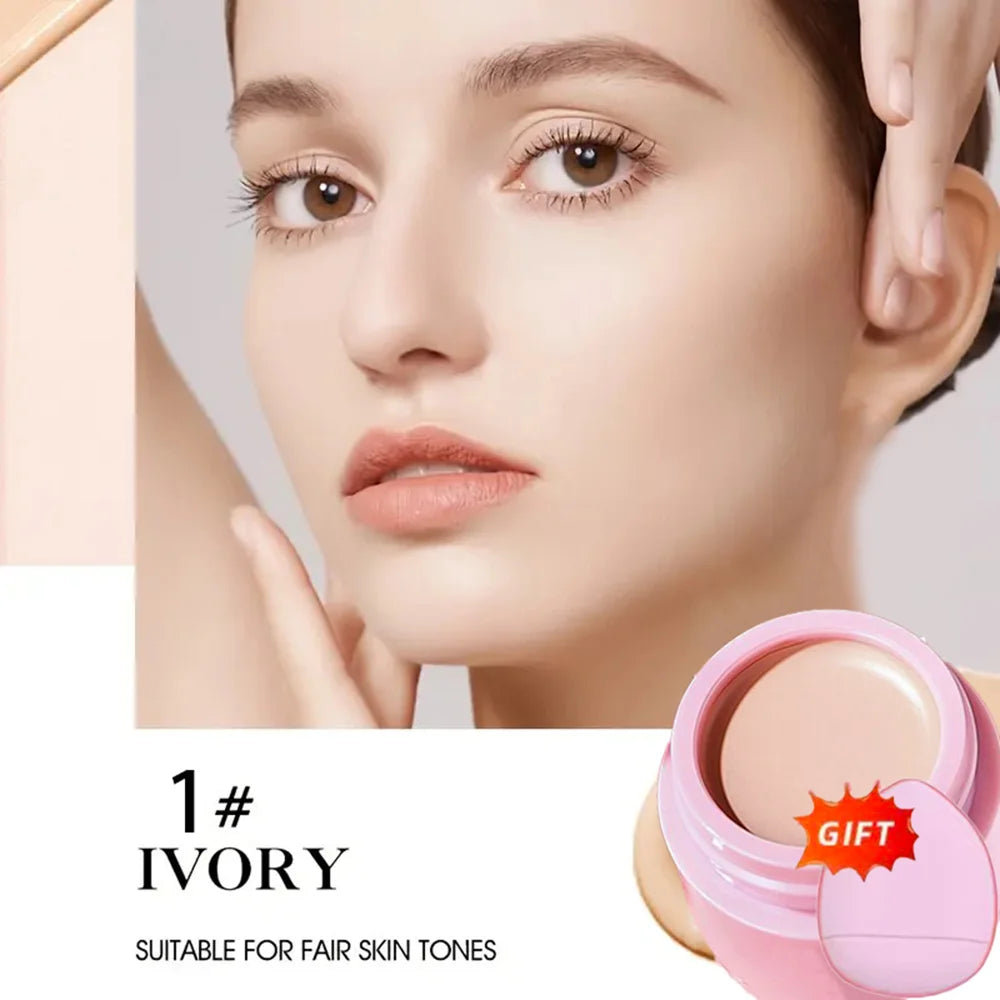 Buy 1 Get Full Coverage Concealer Cream Waterproof Long-lasting Qme 01 ivory