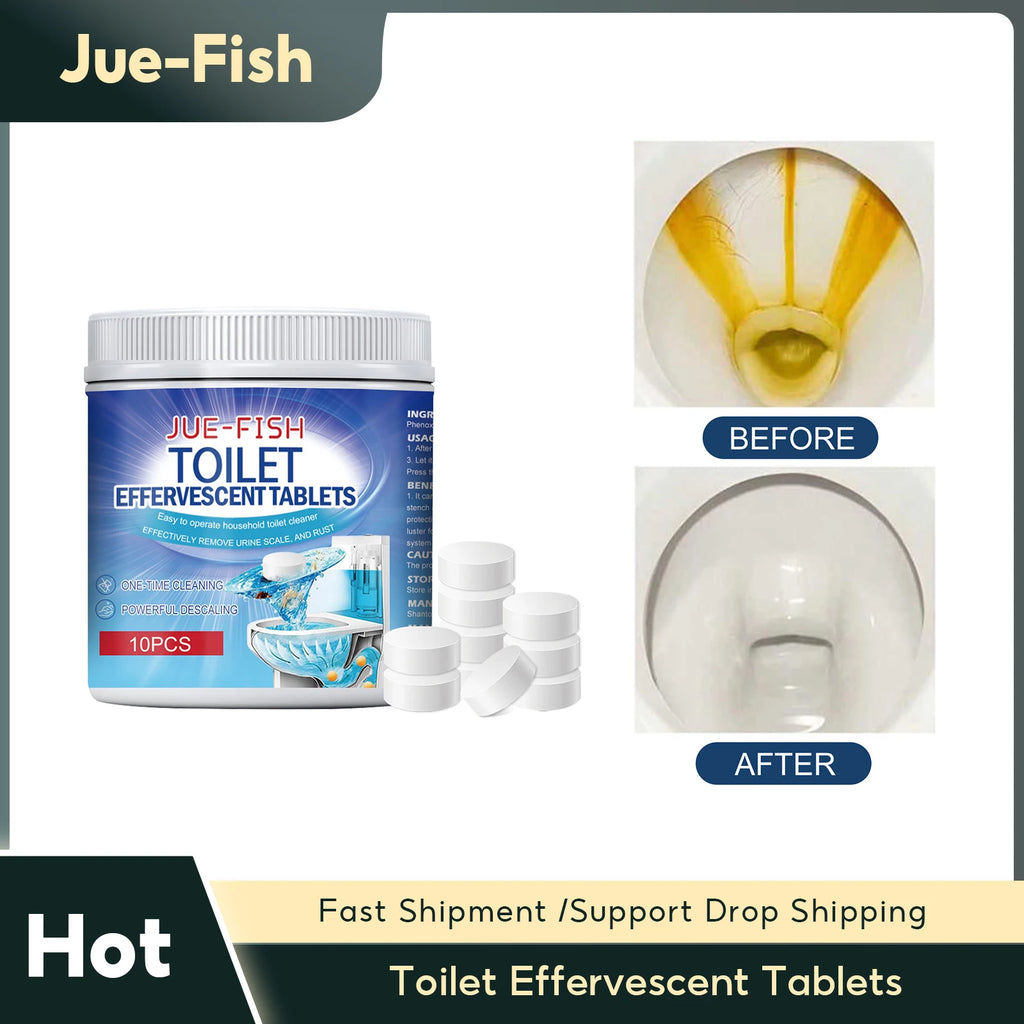 Toilet Effervescent Tablets Remover Urine Stain Deodorant Yellow Dirt Cleaning Bathroom Detergent Toilet Decontaminate Cleaner Qme