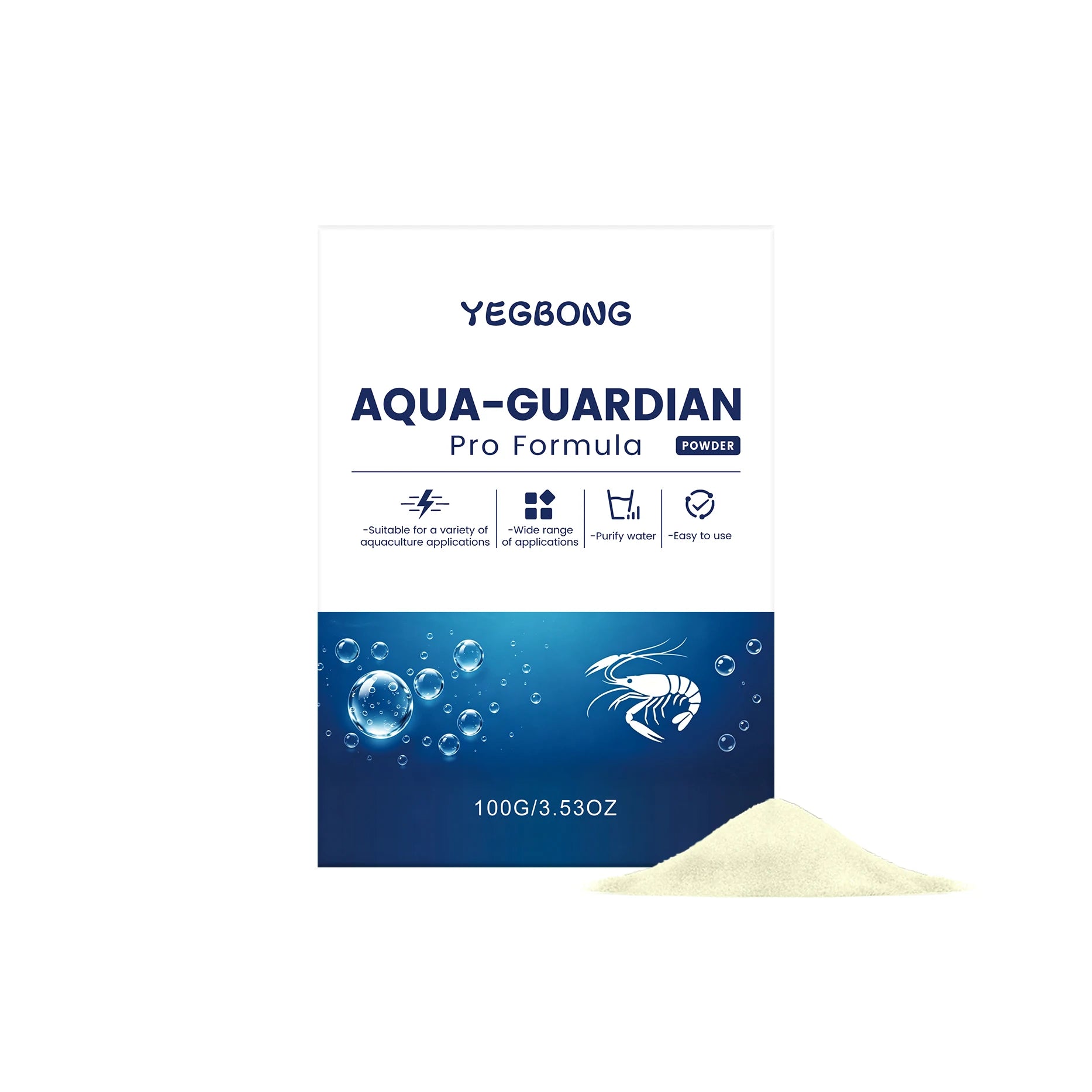 Aquarium Water Purifier Powder Remove Impurities Purify Water Improve Water Quality Safe Easy to Use Fish Tank Water Conditioner Qme 100g Boxed