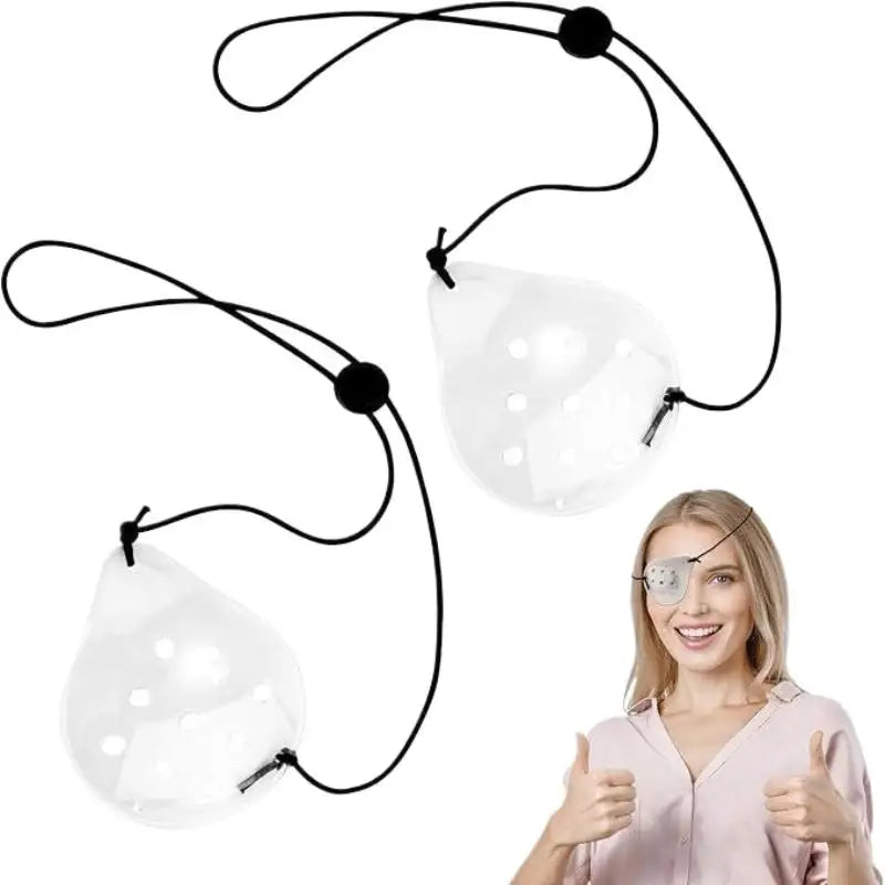 Adjustable Transparent Multihole Eye Mask Breathable Single-eye Qme