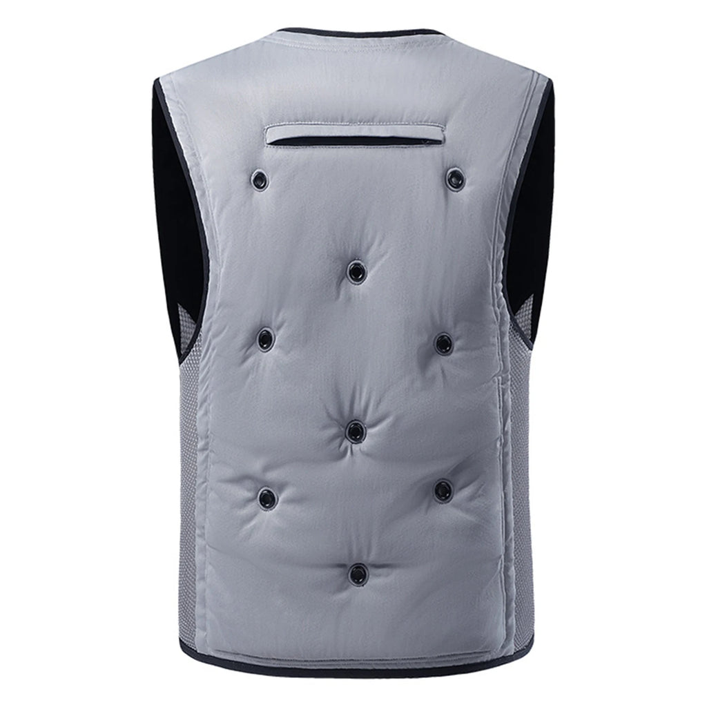 Summer Evaporative Cooling Vest Reusable Water-Cooled Sunscreen Vests Evaporative Ice Pack Jacket for Construction Site Workers Qme