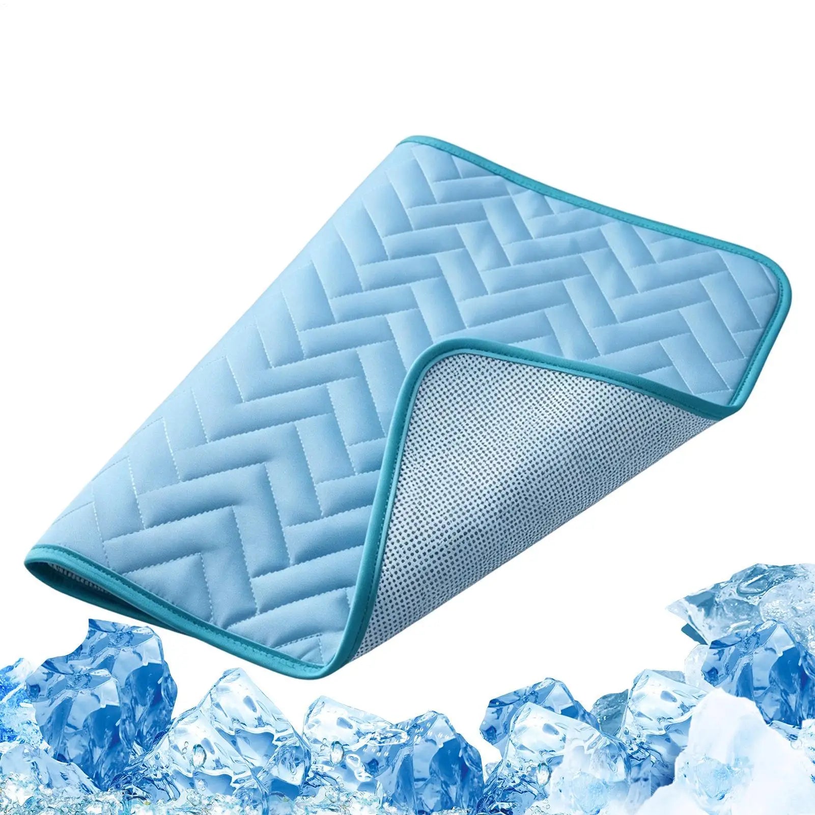 Dog Cooling Mat Pet Kennel Cold Pad Puppy Heat Absorption Mat for Outdoor Indoor Backyard Balcony Home Living Room Bedroom Qme