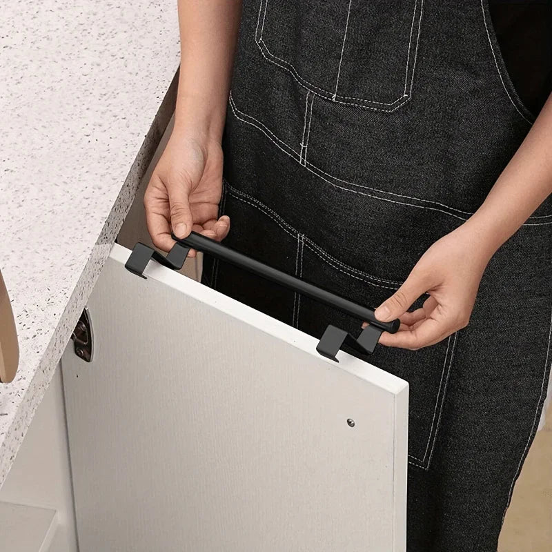 1pc Elegant towel rack, no need for punching door rear suspension storage rack, door-mounted kitchen cabinet organizer Qme