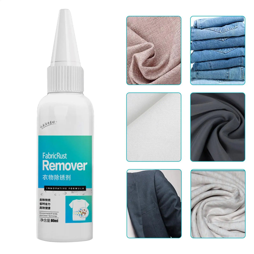 1pc Fabric Rust Remover 80ml Garment Stubborn Stain Cleaner Quick And Easy Dirt Removal Clothing Cleansing Agent For Copper Rust Qme