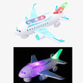 Aeroplane Toy Electric Airplane Toy with Flashing LED Lights & Sounds Bump and Go Musical Birthday Gift for Kids Boys Girls Qme Electric plane
