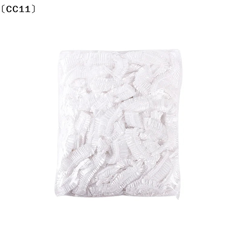 Disposable Shower Cap Elastic Mesh Shape Non-woven Bath Hat Eyelash Qme