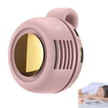 Compact Wearable Bladeless Fan Clip On Design Quiet 3 Speed Electric Cooler For Shirt Waist Outdoor Camping Travel Cooling Qme Pink