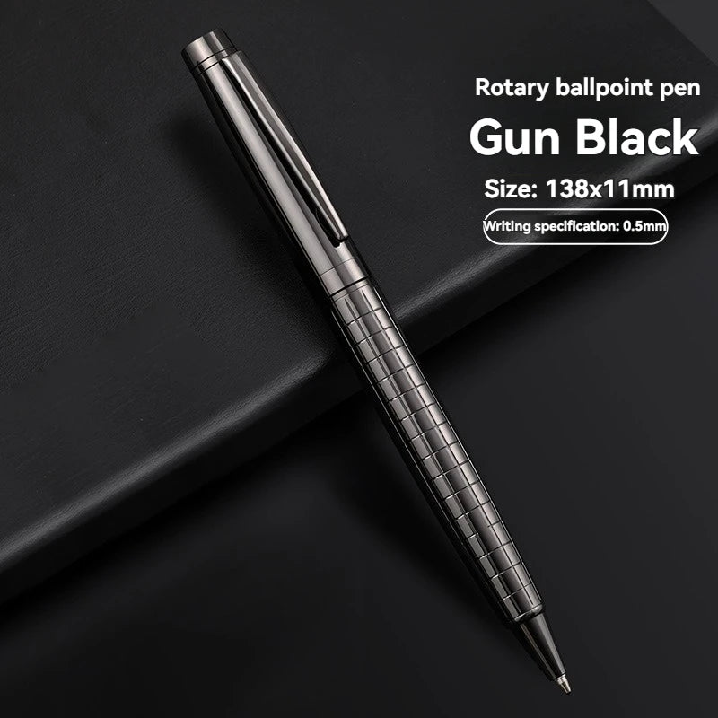 Advanced Business Metal Gel Pen With Black Finish Medium Point 0.5mm Black Ink,Durable,For Office,Professional Design Qme 1pc-gun black