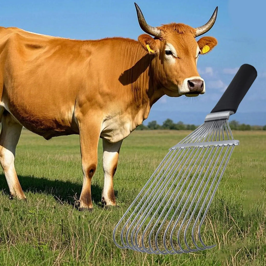 Horse Grooming Rake Undercoat Back Scratcher Ergonomic Steel Cashmere Qme