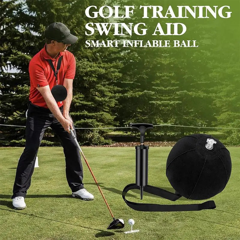 Golf Training Aid Ball Inflatable Practical Golf Training Equipment Lightweight Swing Trainer Accessory For Men Women Qme