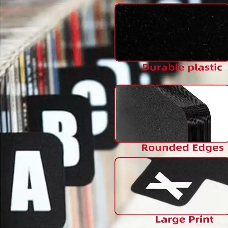 Dividers A-z Alphabet File Storage Separator Music Albums Office Home Qme