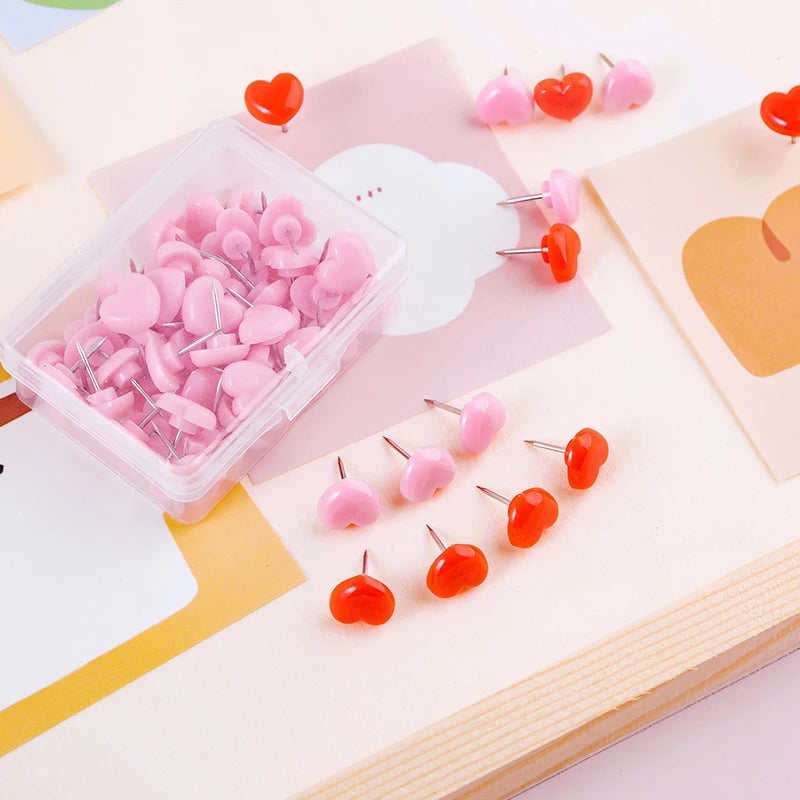 Intricate Love Heart Push Pins Cork Board Wall Bindings Qme