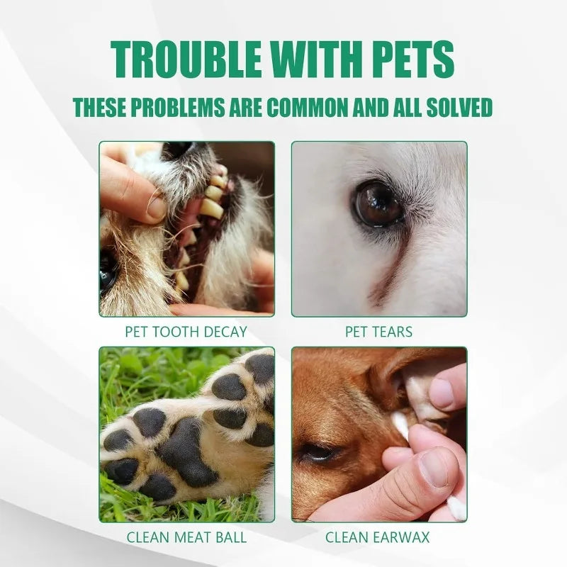 20 Pet Care Finger Cots, Dog and Cat Dental Cleaning Finger Cots, Fresh Breath and Plaque Reduction Qme