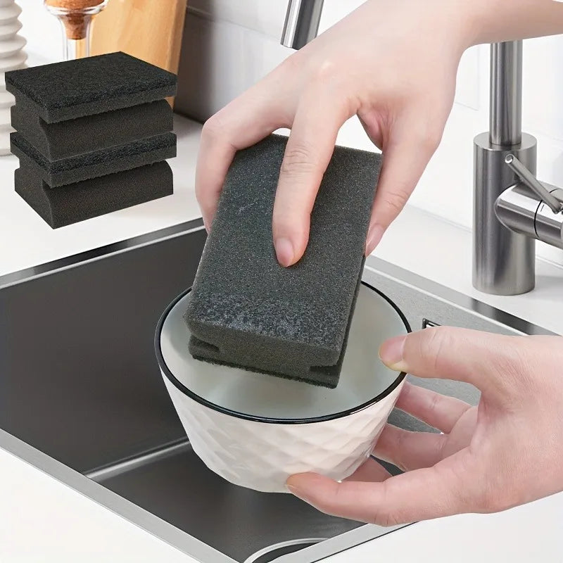 12pcs Black Kitchen Workman Sponge Cleaning, Enhanced Thick Design, Durable, Highly Absorbent, Strong Cleaning Tool Qme