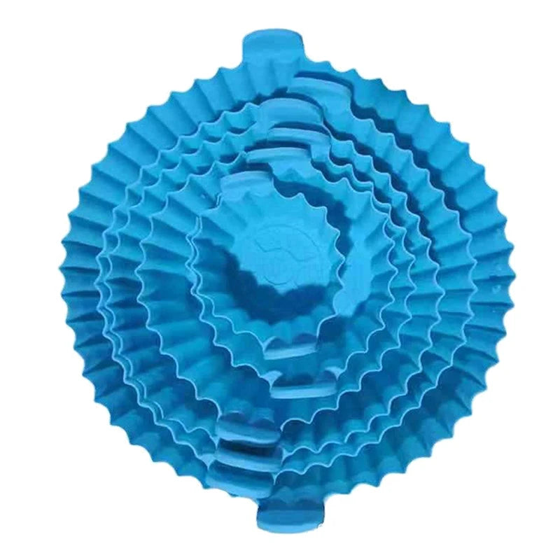 Air Fryer Tray Oven Baking Tray Fried Basket Mat Air Fryer Silicone Pot Replacement Grill Pan Bakeware Pizza Pan Qme Blue