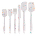Silicone Spatula Food Grade Heat Resistant Non Stick Baking Cooking Qme Candy Color 6Pcs