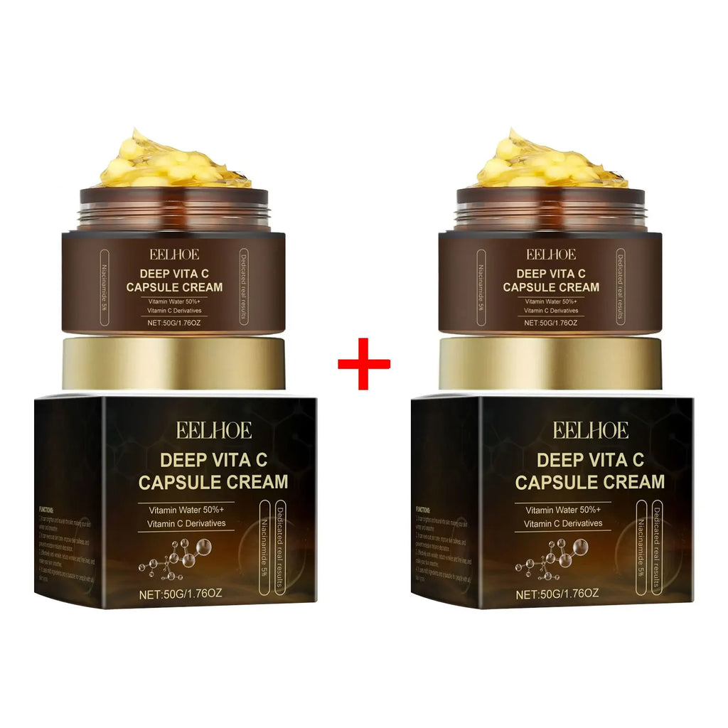 Nicotinamide Cream Capsules Brightening Hydrating Fade Dark Spot Lightening Melasma Even Skin Tone Shrink Pore Vitamin C Cream Qme 2 x 50g boxed