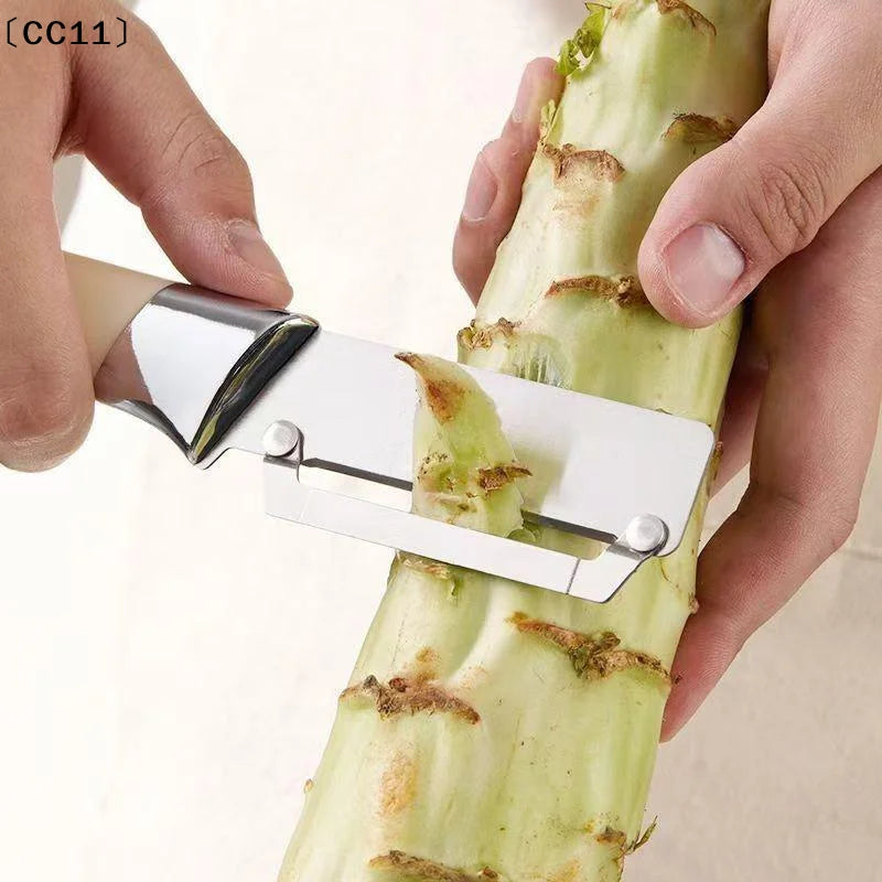 Stainless Steel Flat Edge Peeler Potato Slicer Knife Watermelon Melon Qme