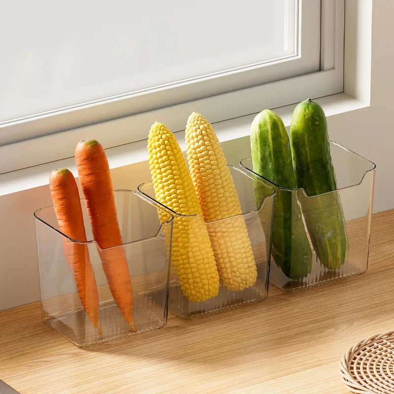 1PCS Refrigerator Side Door Storage Box Food Vegetable Fruit Eggs Fresh Organizer Household Kitchen Fridge Containers Boxes Qme