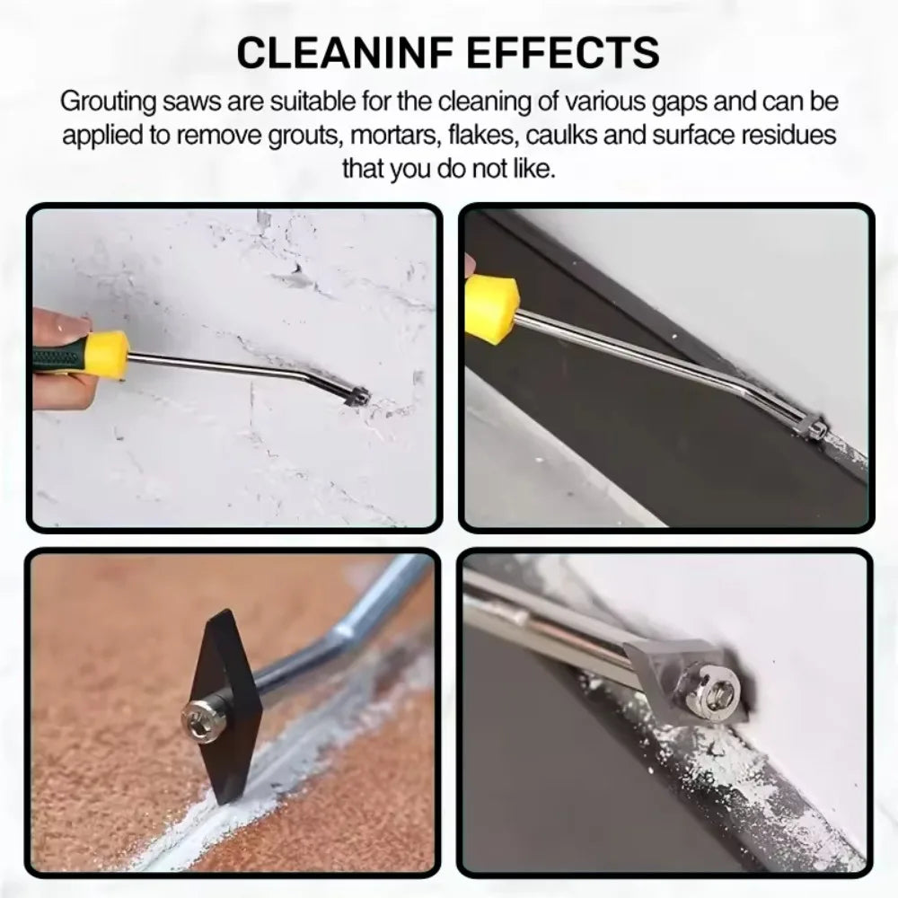 Ceramic Tile Grout Remover Professional Floor Wall Seam Cement Cleaning Hand Tool Rhombus Tungsten Steel Tiles Joint Gap Cleaner Qme