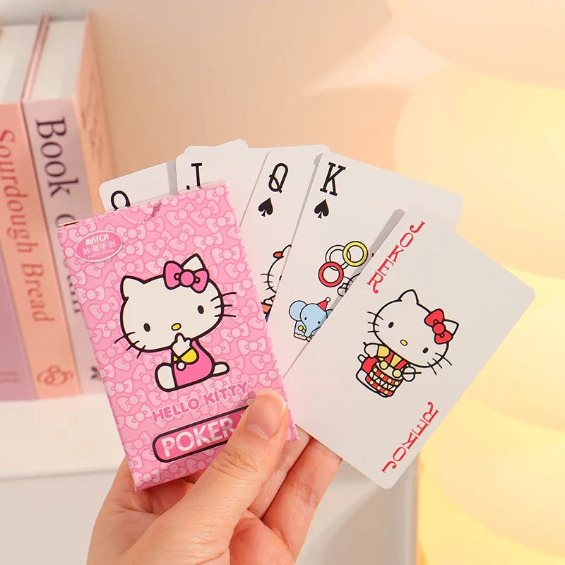 Hello Kitty: Cute, Cartoon-Style, Fun, and Casual Entertainment Melody & Hello Kitty Series Playing Cards Game Cards Qme 4