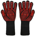 One Piece BBQ Gloves High Temperature Resistance Oven Mitts 500 800 Degrees Fireproof Barbecue Heat Insulation Microwave Gloves Qme red-1 piece